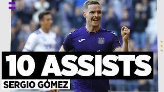 THE ASSIST KING  All 10 Jupiler Pro League assists by Sergio Gómez [upl. by Hogan]