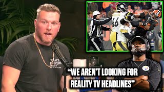 Pat McAfee Reacts To Mike Tomlins Comments About Facing Myles Garrett [upl. by Tandi]