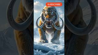 History Saber Tiger vs Mammoth IceAgeAnimals viralshorts shorts historywildlife [upl. by Jock]