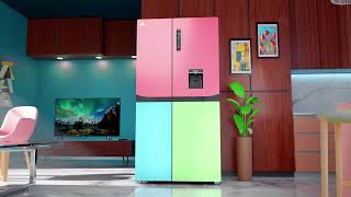 Walton Multicolor Side By Side Refrigerator  Uplift Life Uplift Your Style  Walton Smart Fridge [upl. by Niran]