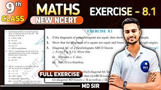 Class 9 Maths Chapter 8  Quadrilaterals  Exercise 81 Solutions [upl. by Landre]