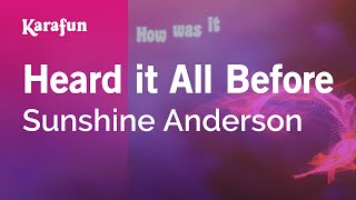 Heard it All Before  Sunshine Anderson  Karaoke Version  KaraFun [upl. by Atteniuq]