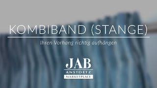 Vorhang mit Kombiband an einer Stange richtig aufhängen I JAB ANSTOETZ Onlineshop [upl. by Nywles]