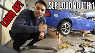 Making the Mach 1 LOUD  SLP Loudmouth 1 Catback Install [upl. by Yatnuahc]