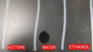 Evaporation test of acetone water and ethanol [upl. by Idonna]