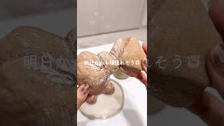 ピンクのリボンパン作ってみた🎀 vlog 料理 お菓子作り パン作り いちご 韓国 [upl. by Aihppa889]