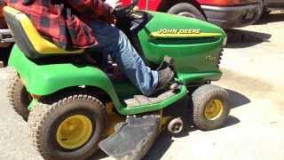 JOHN DEERE LT155 RIDING MOWER [upl. by Volnay]