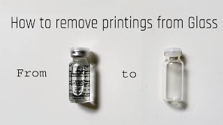 How to remove Silk Screen Printing from Glass [upl. by Sirtimid]