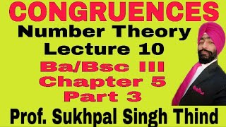 CONGRUENCES in Number Theory Part 3 Lecture 10thHow to find remainder by using congruence [upl. by Ivon]