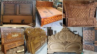 Wood headboard design ideas  Beautiful wooden headboard ideas  Make money with wood headboards [upl. by Atikahc]