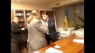 Violent video Ukraine TV boss beaten up forced to resign by farright Svoboda MPs [upl. by Bandur]