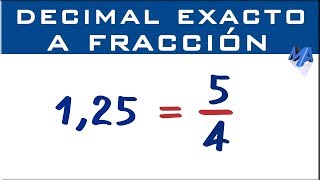 Convertir un decimal exacto a fracción [upl. by Euqinomad970]