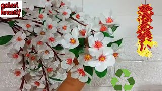 DIY Chinese New Year Decoration Ideas  How To Make Mei Hwa Flower from Plastic Waste [upl. by Novyak112]