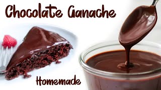 Homemade Chocolate Ganache  How to make Chocolate Ganache in 4 Ingredient for cake decoration [upl. by Pubilis464]