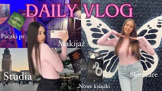 SPĘDŹ ZE MNĄ DZIEŃ🎀🩷  studia paczki pr makijaż [upl. by Nesyrb]