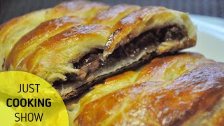 CHOCOLATE IN PUFF PASTRY  A simple dessert recipe [upl. by Belldame]