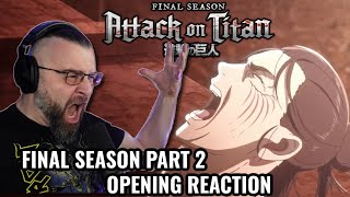 ATTACK ON TITAN FINAL SEASON PART 2 OPENING REACTION OP 7 Shingeki No Kyojin [upl. by Sexton]