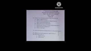 BA BSc Bcom 3rd semester VAC3 digital fluence question paper exam examvarc [upl. by Dorothi]