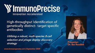 High throughput identification of genetically distinct targetspecific antibodies [upl. by Elimay]