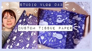 Studio Vlog 043 ⭐ how to make custom tissue paper  packing orders [upl. by Marie-Jeanne]