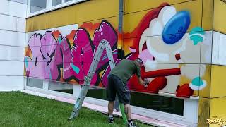 STIMPY  Barbie Colors Graffiti Spray  Comic Style  Making Of [upl. by Chubb242]