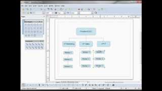 LibreOffice Draw 04 A Simple Org Chart [upl. by Cheke]