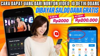 NONTON VIDEO 10 DETIK DIBAYAR SALDO DANA  CARA DAPAT DUIT DARI INTERNET [upl. by Nellda]