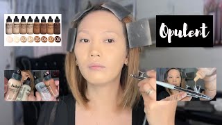 HOW TO APPLY AIRBRUSH FOUNDATION  OPULENT AIRBRUSH FOUNDATION REVIEW [upl. by Gnay]