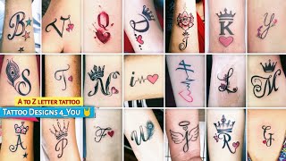 Top A to Z letter tattoo designs  letters tattoo from A to Z  All alphabets tattoo design  tattoo [upl. by Krenek615]