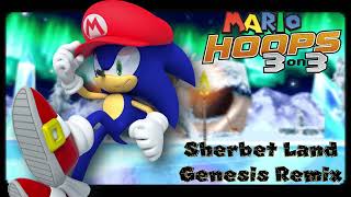 Mario Hoops 3On3 Sherbet Land  Sega Genesis Remix [upl. by Karlee216]