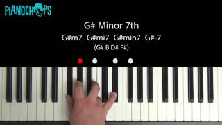 G sharp minor 7 on Piano  Gm7 [upl. by Moss]