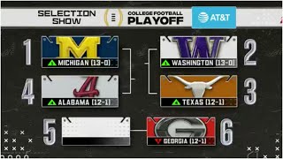 🚨 The College Football Playoff Teams REVEALED 🚨  CFP Selection Show [upl. by Lehsar]