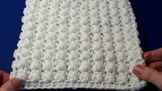 TEXTURED CROCHET STITCH IDEAL FOR BLANKETS VERY EASY THE FAUX BOBBLE STITCH [upl. by Leda]