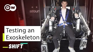 Testing a real Exoskeleton suit from Japan  Exoskeleton suit made me super strong [upl. by Natanoy]