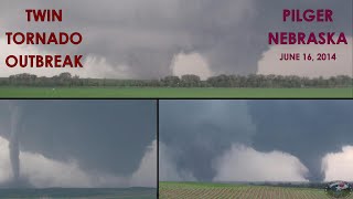 Pilger Nebraska INSANE Twin Tornado Event June 16 2014 A [upl. by Niabi425]