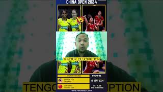 PEARLY TAN DAN THINAAH VS LI YI JING DAN LUO XU MIN LIVE CHINA OPEN 2024 [upl. by Absalom]