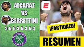 Carlos Alcaraz vs Matteo Berrettini  RESUMEN octavos de final  Wimbledon 2023 [upl. by Outhe]