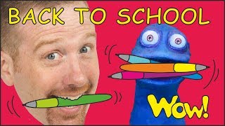 Back to School with Steve and Maggie  Speak English with Stories for Kids  Wow English TV [upl. by Soinotna302]