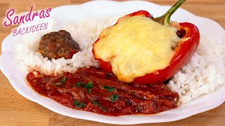 gefüllte Paprika mit Hackfleisch  klassisch zubereitet  schnelles und einfaches Rezept [upl. by Caplan]