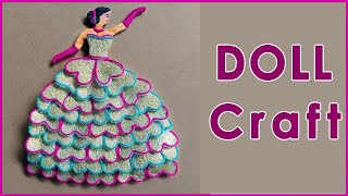 Wall Hanging Craft  Doll Craft  Waste Material [upl. by Esilahc]