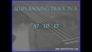 Blues Backing Track in A A7 D7 E7 [upl. by Radbun295]