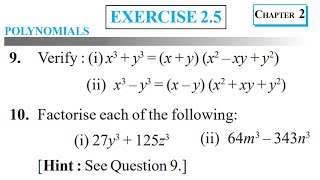 Chapter 2 Polynomials  Exercise 25 Q N 9 amp 10  Class 9 Maths RBSE CBSE NCERT [upl. by Trik147]