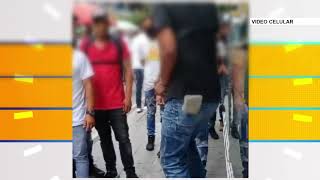 Video presunto ataque con arma traumática a 4 personas en el Centro de Medellín  Telemedellín [upl. by Cindi]