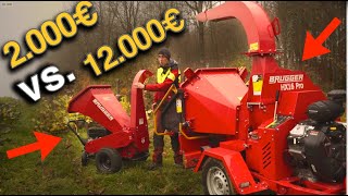 2000€ Gartenhäcksler vs 12000€ ProfiHäcksler Wo liegen die Grenzen [upl. by Onaicilef]