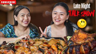 Pork roast amp fish curry  Naga style  Northeast India Talk show mukbang [upl. by Sral]