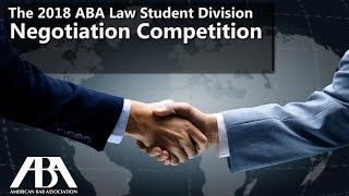 2018 ABA Negotiation Competition [upl. by Ainek]