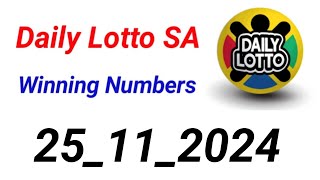 Daily Lotto SA Prediction 25112024 [upl. by Maddocks]