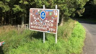 Crossing the Scottish Border from Kielder Forest England [upl. by Ydnir]