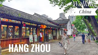 Walking China Hang Zhou GongChen Historic Stone Arch Bridge Grand Canal China Walking Tour [upl. by Haela]