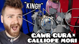 First Time Hearing Calliope Mori x Gawr Gura quotKINGquot  Reaction [upl. by Ahkihs37]